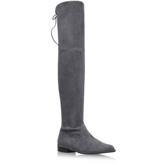 Stuart Weitzman Lowland Suede OTK Boots Grey Size 7.5 - Picture 4 of 9